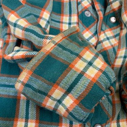 【中古品】【メンズ】 TMT ティーエムティー ORIGINAL DOUBLE GAUZE CHECK WESTERN SHIRTS TSH-F16SP04 チェック ウエスタン シャツ 長袖 140-260929-as-03-izu サイズ：M カラー：グリーン系 万代Net店