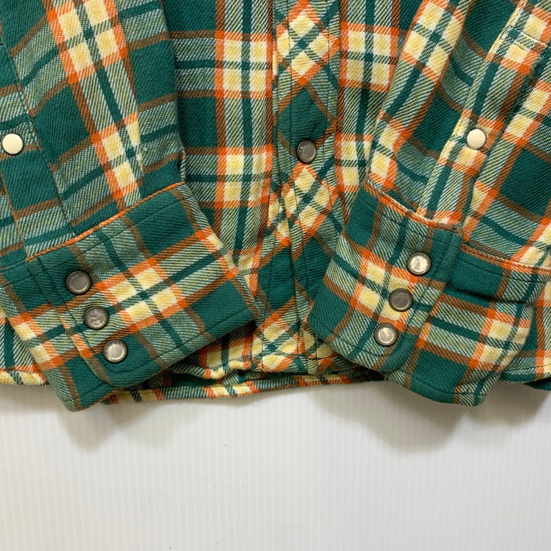 【中古品】【メンズ】 TMT ティーエムティー ORIGINAL DOUBLE GAUZE CHECK WESTERN SHIRTS TSH-F16SP04 チェック ウエスタン シャツ 長袖 140-260929-as-03-izu サイズ：M カラー：グリーン系 万代Net店