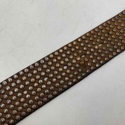 【中古品】【メンズ/レディース】 HTC エイチティーシー LEATHER STUDS BELT レザー スタッズ ベルト 服飾雑貨 205-260928-cs-15-izu カラー：ブラウン 万代Net店