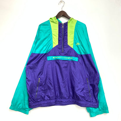 【中古品】【メンズ】 OLD NIKE オールド ナイキ 銀タグ 90S NYLON ANORAK ナイロン アノラック アウター 146-260929-ya-09-izu サイズ：XL カラー：マルチ 万代Net店