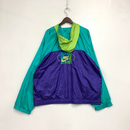 【中古品】【メンズ】 OLD NIKE オールド ナイキ 銀タグ 90S NYLON ANORAK ナイロン アノラック アウター 146-260929-ya-09-izu サイズ：XL カラー：マルチ 万代Net店