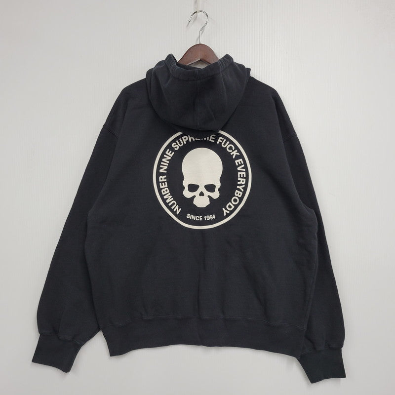 【中古品】【メンズ】 Supreme シュプリーム × NUMBER (N)INE ナンバーナイン HOODED SWEATSHIRT フーデッド スウェットシャツ パーカー 149-260929-as-07-izu サイズ：L カラー：ブラック 万代Net店