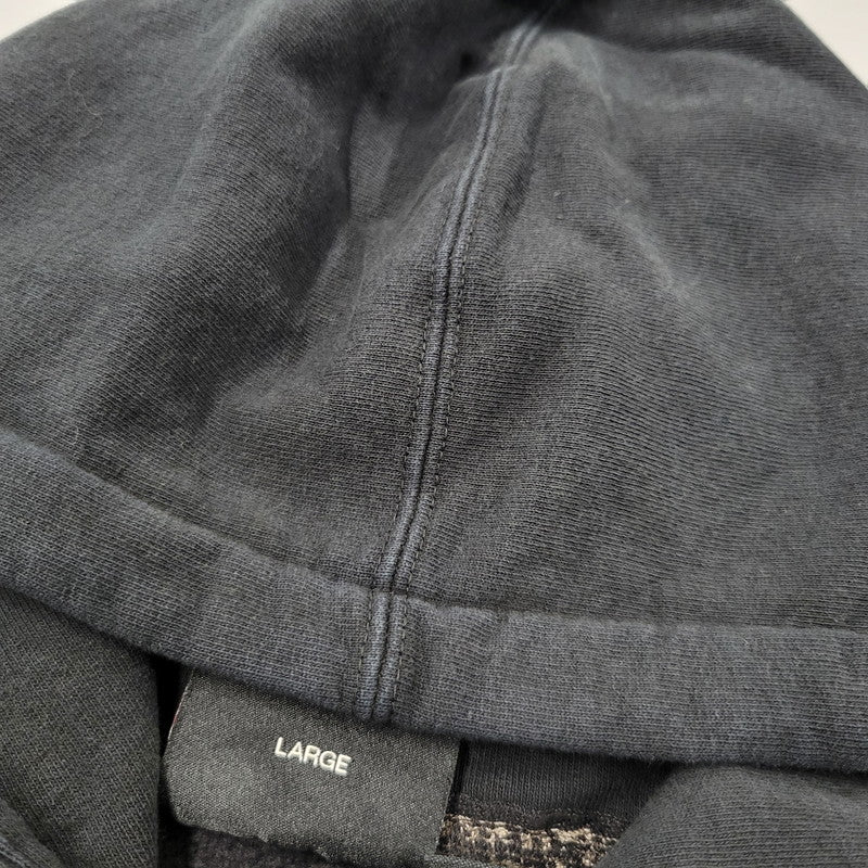 【中古品】【メンズ】 Supreme シュプリーム × NUMBER (N)INE ナンバーナイン HOODED SWEATSHIRT フーデッド スウェットシャツ パーカー 149-260929-as-07-izu サイズ：L カラー：ブラック 万代Net店