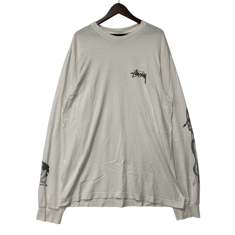 【中古品】【メンズ】 STUSSY ステューシー VINUS LS TEE ビーナス ロングスリーブ Tシャツ トップス 長袖 142-260930-cs-05-izu サイズ：XL カラー：ホワイト 万代Net店