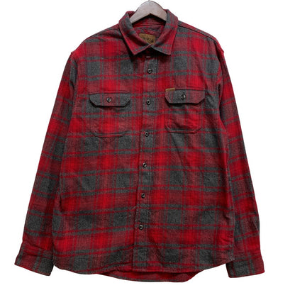 【中古品】【メンズ】 ORVIS オービス HEAVY CHECK SHIRT ヘビー チェック シャツ 長袖 146-261013-as-07-izu サイズ：L カラー：レッド系 万代Net店