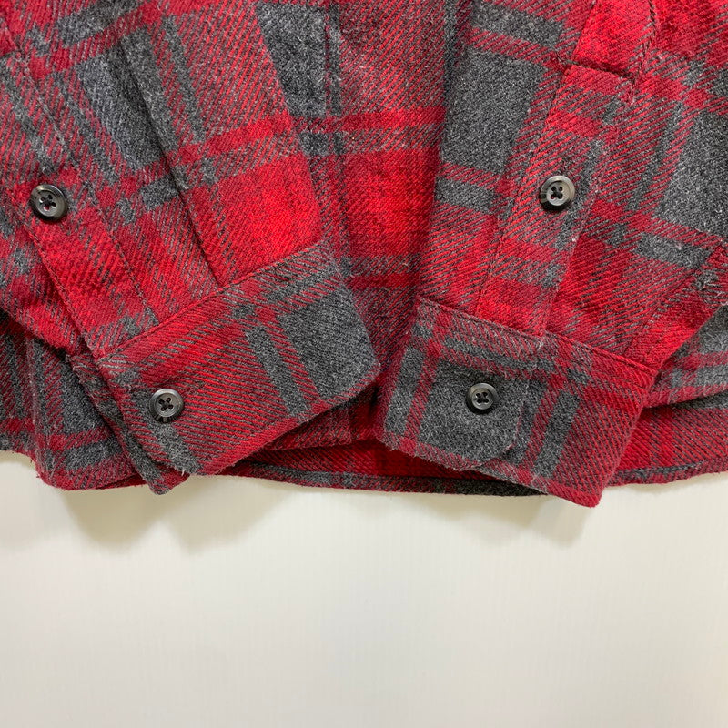 【中古品】【メンズ】 ORVIS オービス HEAVY CHECK SHIRT ヘビー チェック シャツ 長袖 146-261013-as-07-izu サイズ：L カラー：レッド系 万代Net店