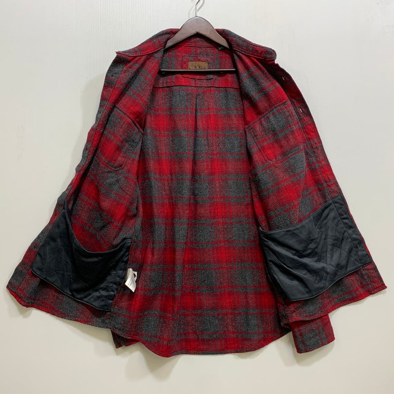 【中古品】【メンズ】 ORVIS オービス HEAVY CHECK SHIRT ヘビー チェック シャツ 長袖 146-261013-as-07-izu サイズ：L カラー：レッド系 万代Net店
