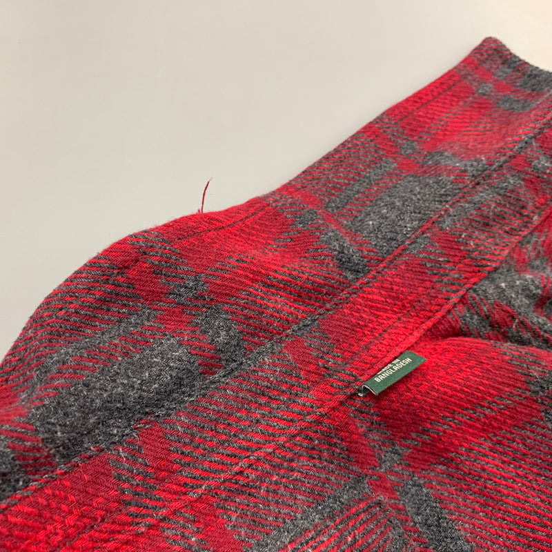 【中古品】【メンズ】 ORVIS オービス HEAVY CHECK SHIRT ヘビー チェック シャツ 長袖 146-261013-as-07-izu サイズ：L カラー：レッド系 万代Net店