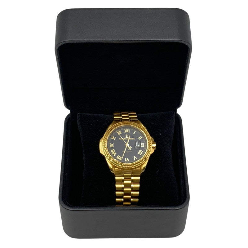 【中古品】【メンズ/レディース】 CRYSTAL CARTER クリスタルカーター FELIX 2 QUARTZ WATCH 92415-72 フィリックス2 クォーツ 時計 腕時計 197-261002-ay-02-izu カラー：ゴールド×ブラック 万代Net店
