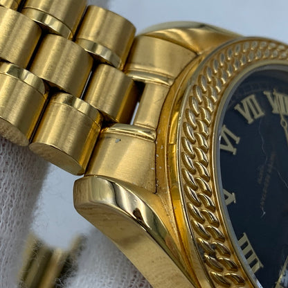 【中古品】【メンズ/レディース】 CRYSTAL CARTER クリスタルカーター FELIX 2 QUARTZ WATCH 92415-72 フィリックス2 クォーツ 時計 腕時計 197-261002-ay-02-izu カラー：ゴールド×ブラック 万代Net店