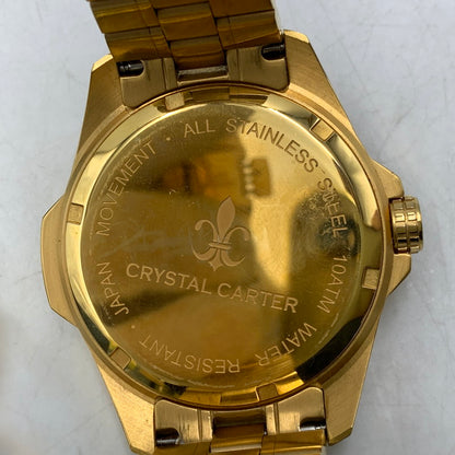 【中古品】【メンズ/レディース】 CRYSTAL CARTER クリスタルカーター FELIX 2 QUARTZ WATCH 92415-72 フィリックス2 クォーツ 時計 腕時計 197-261002-ay-02-izu カラー：ゴールド×ブラック 万代Net店