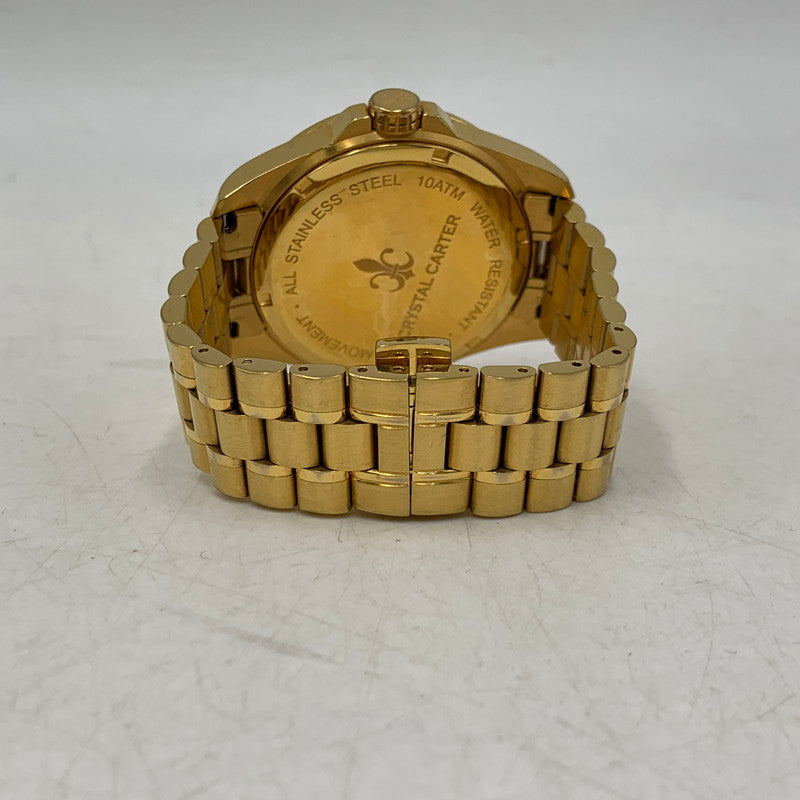 【中古品】【メンズ/レディース】 CRYSTAL CARTER クリスタルカーター FELIX 2 QUARTZ WATCH 92415-72 フィリックス2 クォーツ 時計 腕時計 197-261002-ay-02-izu カラー：ゴールド×ブラック 万代Net店