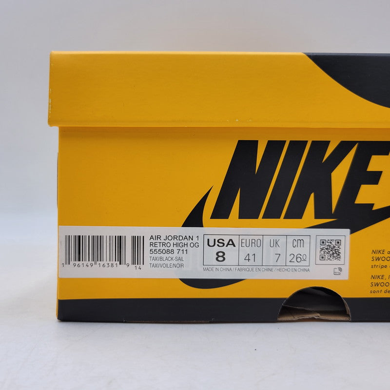 【中古美品】【メンズ/レディース】 NIKE ナイキ 555088-711 AIR JORDAN 1 RETRO HIGH OG エア ジョーダン ワン レトロ ハイ オリジナル スニーカー シューズ 靴 160-260930-cs-12-izu サイズ：26cm カラー：TAXI/BLACK-SAIL 万代Net店