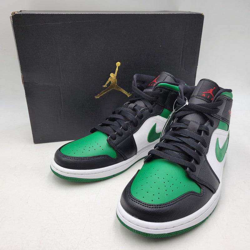 【中古美品】【メンズ】 NIKE ナイキ 554724-067 AIR JORDAN 1 MID エアジョーダン1 ミッド スニーカー 靴 160-260930-sm-02-izu サイズ：27.5ｃｍ カラー：BLACK/PINE GREEN-WHITE-GYM RED 万代Net店