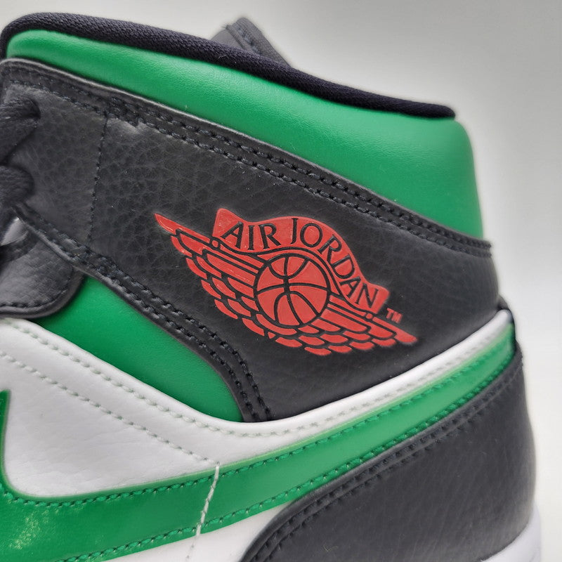 【中古美品】【メンズ】 NIKE ナイキ 554724-067 AIR JORDAN 1 MID エアジョーダン1 ミッド スニーカー 靴 160-260930-sm-02-izu サイズ：27.5ｃｍ カラー：BLACK/PINE GREEN-WHITE-GYM RED 万代Net店