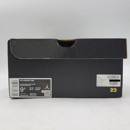 【中古美品】【メンズ】 NIKE ナイキ 554724-067 AIR JORDAN 1 MID エアジョーダン1 ミッド スニーカー 靴 160-260930-sm-02-izu サイズ：27.5ｃｍ カラー：BLACK/PINE GREEN-WHITE-GYM RED 万代Net店