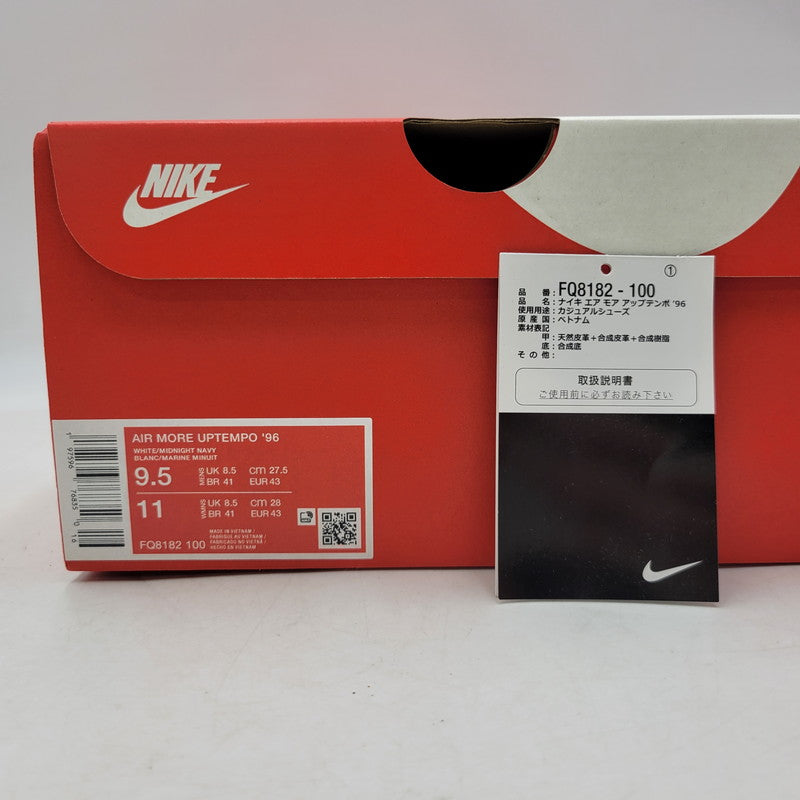【中古品】【メンズ】 NIKE ナイキ FQ8182-100 AIR MORE UPTEMPO 96 エア モア アップテンポ スニーカー シューズ 靴 160-260930-cs-11-izu サイズ：27.5cm カラー：WHITE/MIDNIGHT NAVY 万代Net店