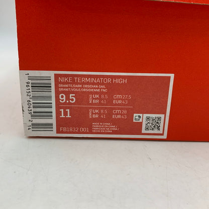 【中古品】【メンズ】 NIKE ナイキ FB1832-001 TERMINATOR HIGH ターミネーター ハイ(2022) スニーカー 靴 160-261003-sm-06-izu サイズ：27.5ｃｍ カラー：GRANITE/DARK OBSIDIAN-SAIL 万代Net店