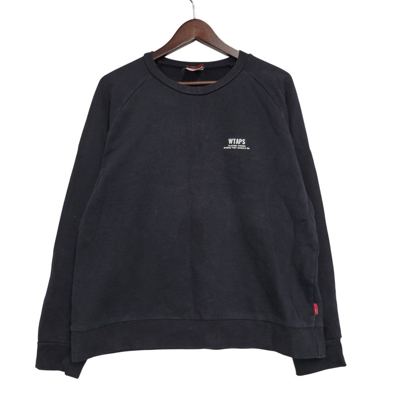 【中古品】【メンズ】 WTAPS ダブルタップス INGREDIENTS CREWNECK SWEAT クルーネック スウェット トレーナー 142-260929-as-08-izu サイズ：S カラー：ブラック 万代Net店