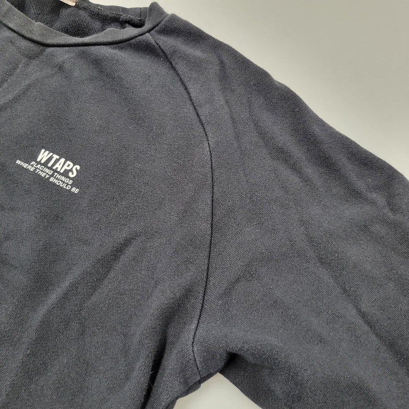 【中古品】【メンズ】 WTAPS ダブルタップス INGREDIENTS CREWNECK SWEAT クルーネック スウェット トレーナー 142-260929-as-08-izu サイズ：S カラー：ブラック 万代Net店