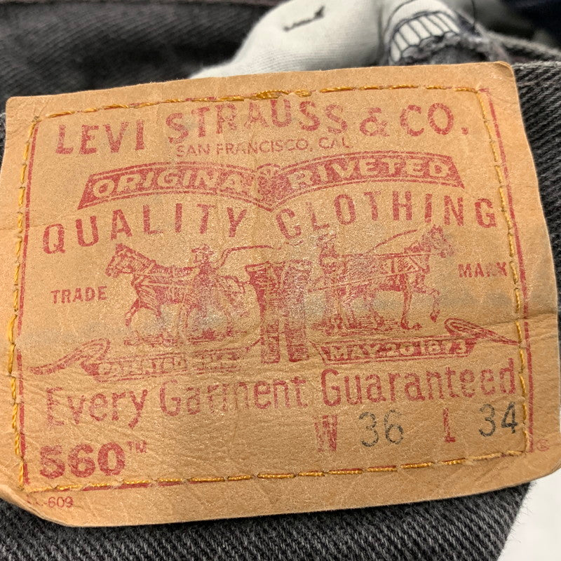 【現状渡し品】【メンズ】 LEVI'S リーバイス 刻印511 USA製 560 BAGGY DENIM PANTS バギー デニム パンツ ズボン ボトムス 157-260929-ya-05-izu サイズ：36×34 カラー：ブラック 万代Net店