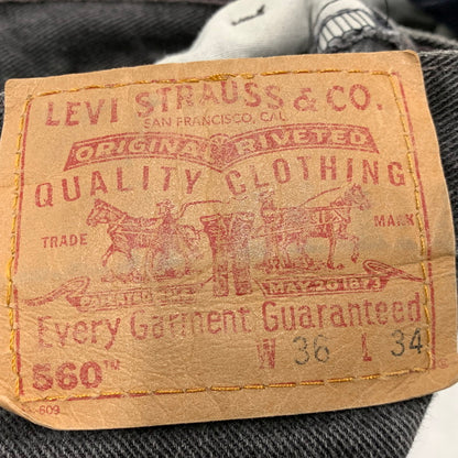 【現状渡し品】【メンズ】 LEVI'S リーバイス 刻印511 USA製 560 BAGGY DENIM PANTS バギー デニム パンツ ズボン ボトムス 157-260929-ya-05-izu サイズ：36×34 カラー：ブラック 万代Net店