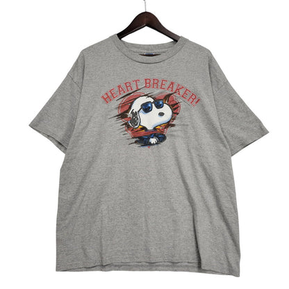【中古品】【メンズ】 PEANUTS ピーナッツ メキシコ製 SNOOPY 00’S HEART BREAKER！TEE スヌーピー 00’S ハートブレイカー Tシャツ トップス 半袖 146-261003-sm-09-izu サイズ：XL カラー：グレー 万代Net店