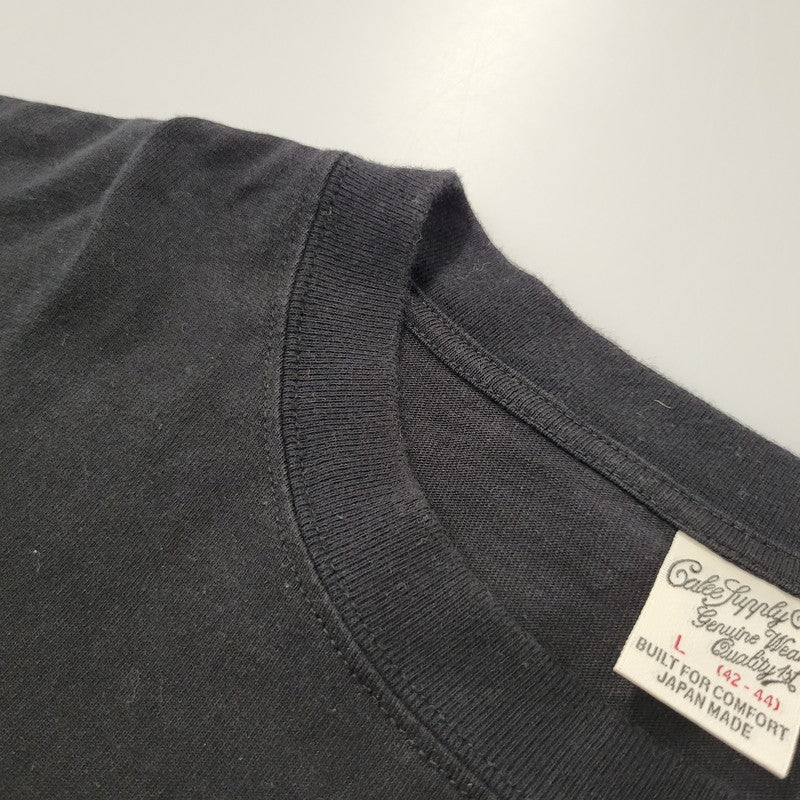 【中古品】【メンズ】 CALEE キャリー SNAKE SKULL DROP LOGO TEE スカル スネイク ドロップ ロゴ Tシャツ トップス　長袖 142-261003-sm-07-izu サイズ：L カラー：ブラック 万代Net店