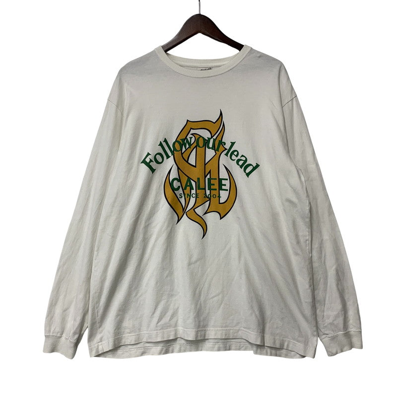 【中古品】【メンズ】 CALEE キャリー CAL LOGO FOL LS TEE ロングスリーブ Tシャツ トップス 長袖 142-260930-cs-04-izu サイズ：XL カラー：ホワイト 万代Net店