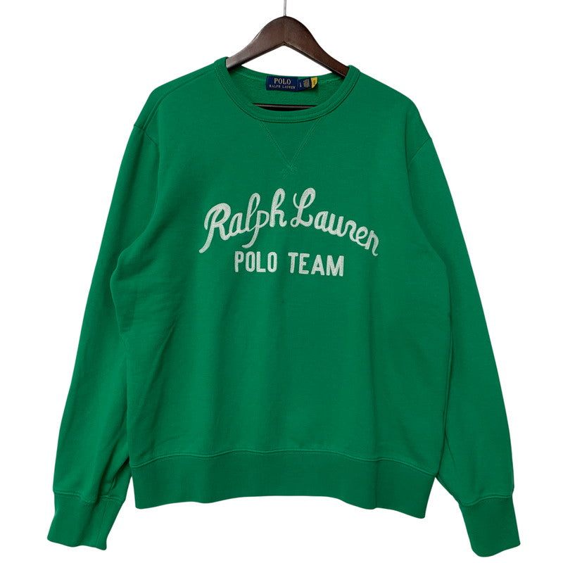 【中古品】【メンズ】 POLO RALPH LAUREN ポロ・ラルフローレン POLO TEAM SWEATSHIRT スウェットシャツ 147-261004-sm-08-izu サイズ：L カラー：グリーン 万代Net店