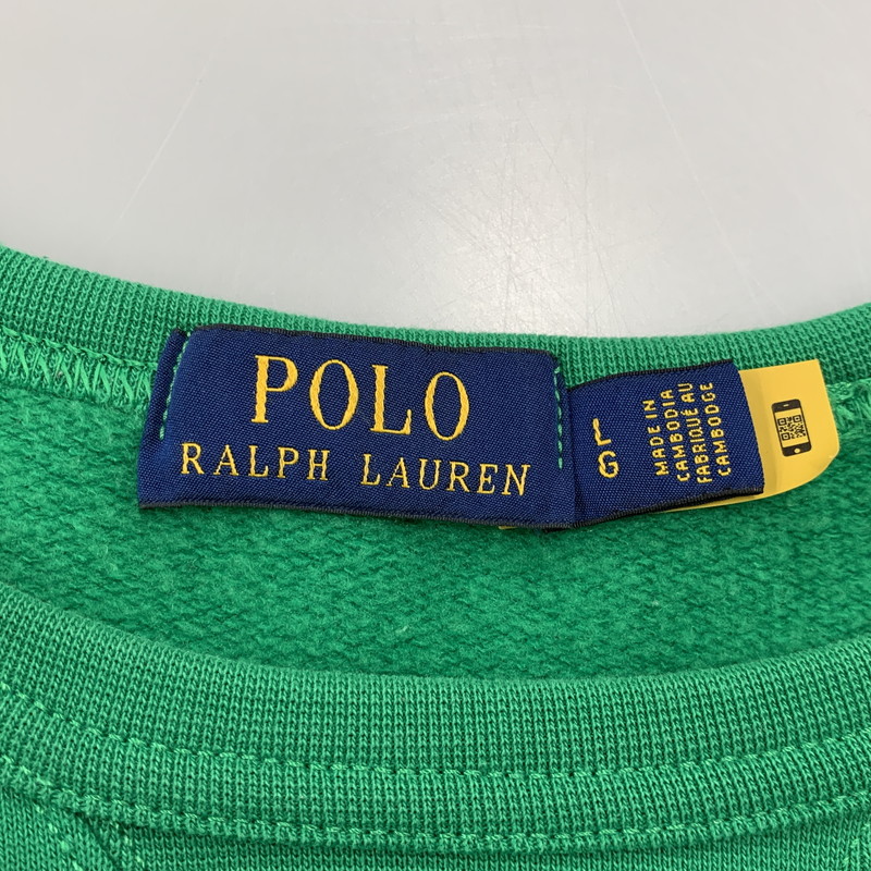【中古品】【メンズ】 POLO RALPH LAUREN ポロ・ラルフローレン POLO TEAM SWEATSHIRT スウェットシャツ 147-261004-sm-08-izu サイズ：L カラー：グリーン 万代Net店