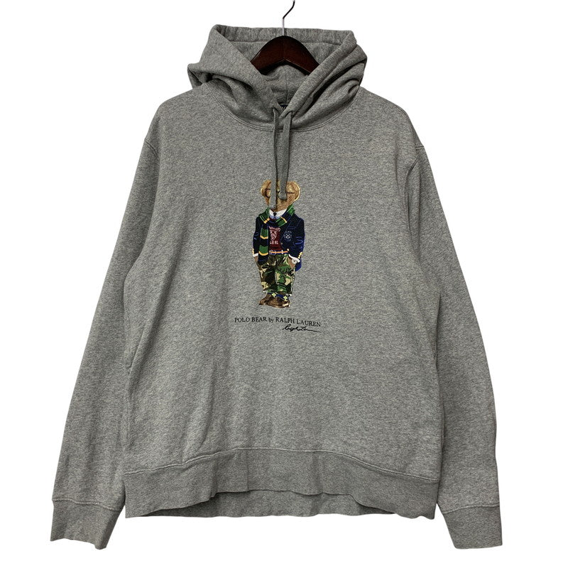 【中古品】【メンズ】 POLO RALPH LAUREN ポロ・ラルフローレン POLO BEAR HOODIE ポロベア フーディー パーカー 147-261004-sm-06-izu サイズ：L カラー：グレー 万代Net店