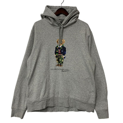 【中古品】【メンズ】 POLO RALPH LAUREN ポロ・ラルフローレン POLO BEAR HOODIE ポロベア フーディー パーカー 147-261004-sm-06-izu サイズ：L カラー：グレー 万代Net店