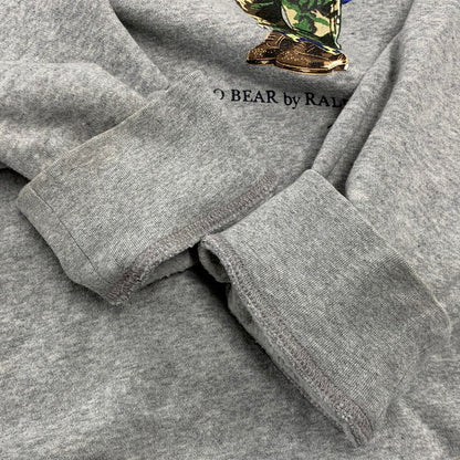 【中古品】【メンズ】 POLO RALPH LAUREN ポロ・ラルフローレン POLO BEAR HOODIE ポロベア フーディー パーカー 147-261004-sm-06-izu サイズ：L カラー：グレー 万代Net店