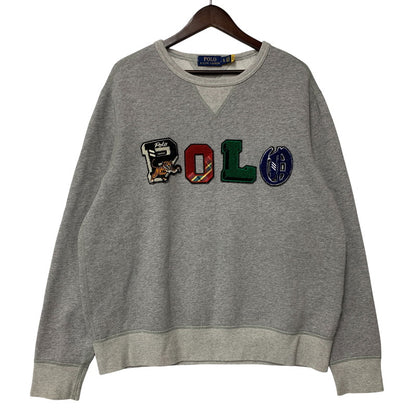 【中古品】【メンズ】 POLO RALPH LAUREN ポロ・ラルフローレン MULTI LOGO SWEATSHIRT マルチ ロゴ スウェットシャツ 147-261004-sm-07-izu サイズ：XL カラー：グレー 万代Net店
