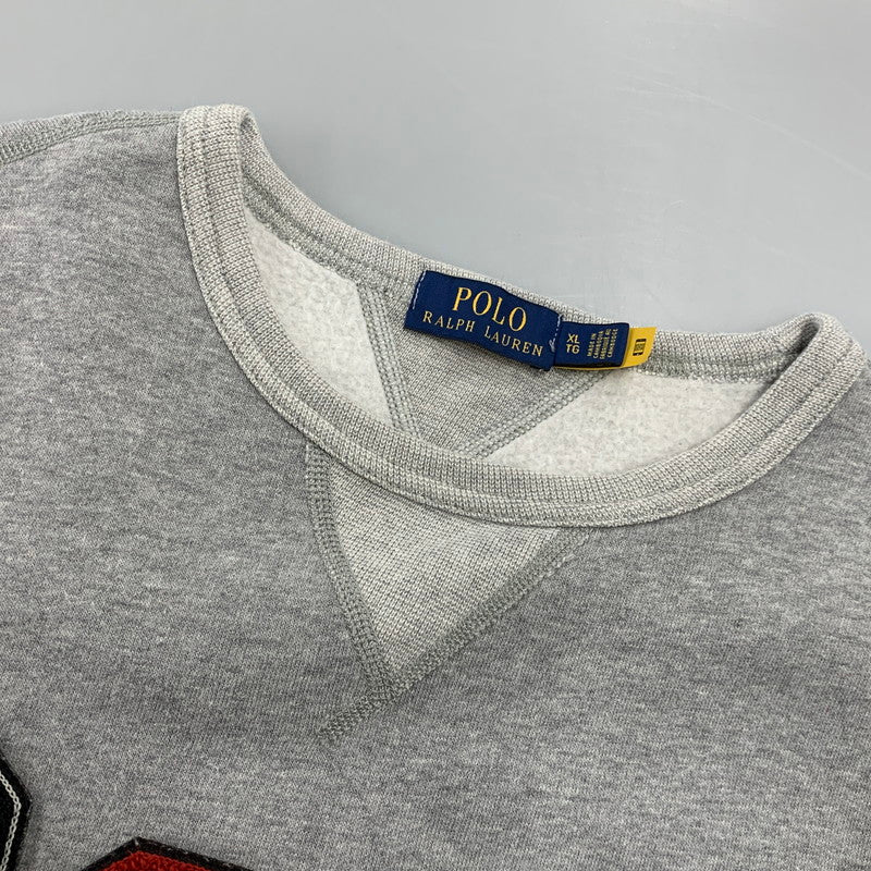 【中古品】【メンズ】 POLO RALPH LAUREN ポロ・ラルフローレン MULTI LOGO SWEATSHIRT マルチ ロゴ スウェットシャツ 147-261004-sm-07-izu サイズ：XL カラー：グレー 万代Net店