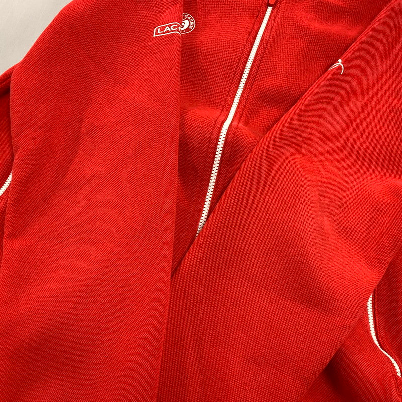 【中古品】【メンズ】 LACOSTE ラコステ × ROLAND GARROS ローランギャロス SH4757 ZIP JACKET ジップ ジャケット 147-261004-sm-05-izu サイズ：L カラー：レッド 万代Net店