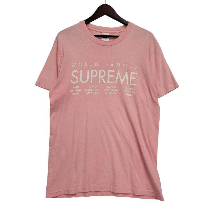 【中古品】【メンズ】 Supreme シュプリーム INTERNATIONAL TEE インターナショナル Tシャツ 半袖 149-260929-as-15-izu サイズ：M カラー：ピンク 万代Net店