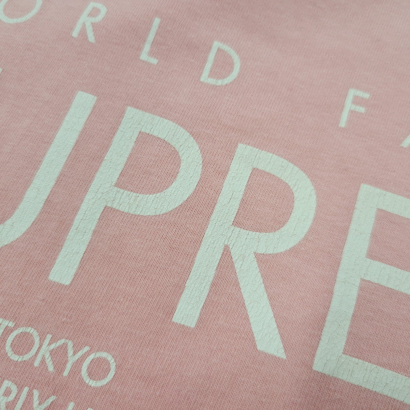 【中古品】【メンズ】 Supreme シュプリーム INTERNATIONAL TEE インターナショナル Tシャツ 半袖 149-260929-as-15-izu サイズ：M カラー：ピンク 万代Net店