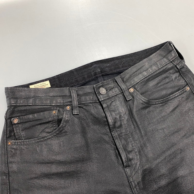 【中古品】【メンズ】 LEVI'S PREMIUM×BIOTOP リーバイスプレミアム ビオトープ 00501-3716 25AW 501 ORIGINAL CANDLE WAX PANT オリジナル キャンドル ワックス パンツ ボトムス ズボン 151-261001-cs-04-izu サイズ：32×30 カラー：ブラック 万代Net店