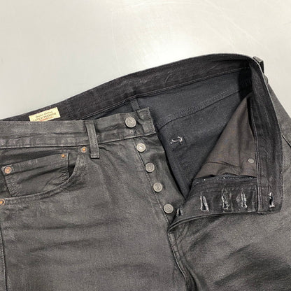 【中古品】【メンズ】 LEVI'S PREMIUM×BIOTOP リーバイスプレミアム ビオトープ 00501-3716 25AW 501 ORIGINAL CANDLE WAX PANT オリジナル キャンドル ワックス パンツ ボトムス ズボン 151-261001-cs-04-izu サイズ：32×30 カラー：ブラック 万代Net店