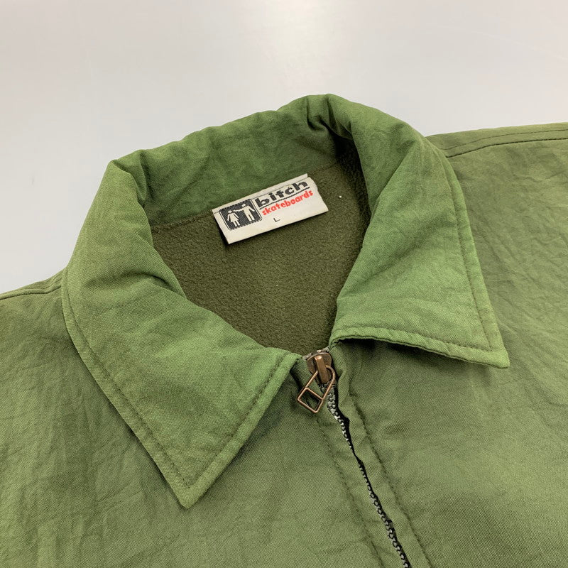 【中古品】【メンズ】 BITCH SKATEBOARDS ビッチスケートボードズ FLEECE LINER SWINGTOP JACKET フリース ライナー スイングトップ ジャケット アウター 146-261001-kh-08-izu サイズ：L カラー：グリーン 万代Net店