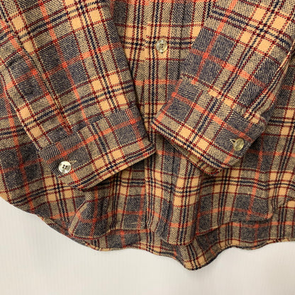 【中古品】【メンズ】 PENDLETON ペンドルトン WOOL CHECK LS SHIRT ウール チェック ロングスリーブ シャツ 長袖 146-261004-sm-04-izu サイズ：M カラー：ブラウン 万代Net店