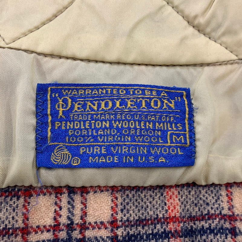 【中古品】【メンズ】 PENDLETON ペンドルトン WOOL CHECK LS SHIRT ウール チェック ロングスリーブ シャツ 長袖 146-261004-sm-04-izu サイズ：M カラー：ブラウン 万代Net店
