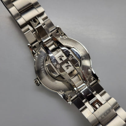【中古品】【メンズ/レディース】 Furbo フルボ AUTOMATIC DATE F9012 オートマティック デイト 裏スケルトン 腕時計 197-261008-as-26-izu カラー：ブラック×シルバー 万代Net店