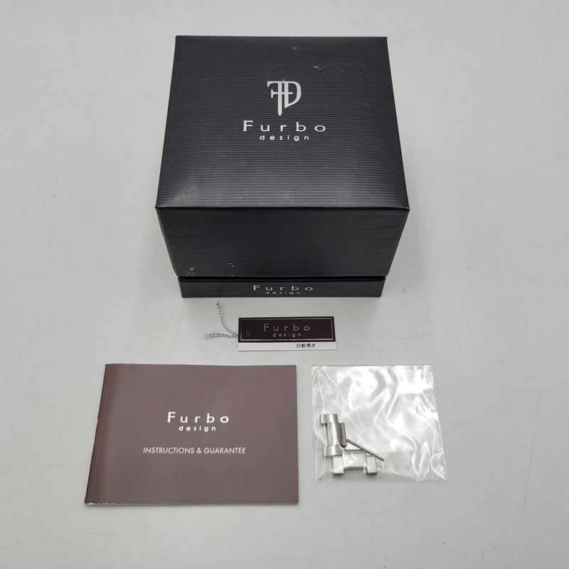 【中古品】【メンズ/レディース】 Furbo フルボ AUTOMATIC DATE F9012 オートマティック デイト 裏スケルトン 腕時計 197-261008-as-26-izu カラー：ブラック×シルバー 万代Net店