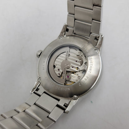 【中古品】【メンズ/レディース】 Furbo フルボ AUTOMATIC DATE F9012 オートマティック デイト 裏スケルトン 腕時計 197-261008-as-26-izu カラー：ブラック×シルバー 万代Net店