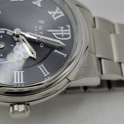 【中古品】【メンズ/レディース】 Furbo フルボ AUTOMATIC DATE F9012 オートマティック デイト 裏スケルトン 腕時計 197-261008-as-26-izu カラー：ブラック×シルバー 万代Net店