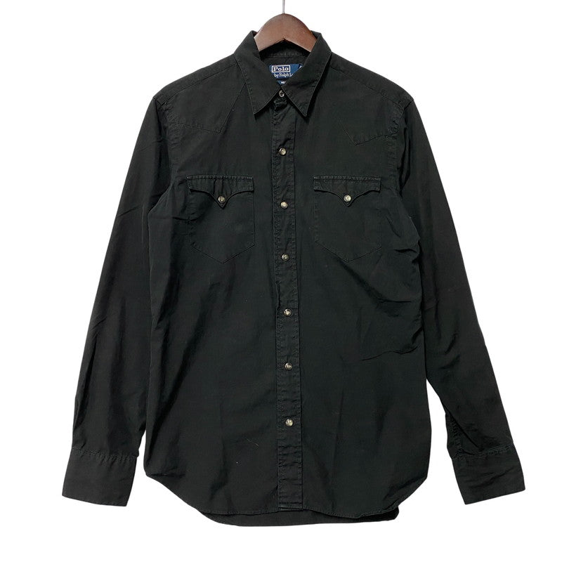 【中古品】【メンズ】 POLO BY RALPH LAUREN ポロバイラルフローレン WESTERN LS SHIRT ウエスタン ロングスリーブ シャツ トップス 146-261001-kh-11-izu サイズ：S カラー：ブラック 万代Net店