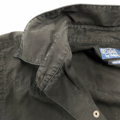 【中古品】【メンズ】 POLO BY RALPH LAUREN ポロバイラルフローレン WESTERN LS SHIRT ウエスタン ロングスリーブ シャツ トップス 146-261001-kh-11-izu サイズ：S カラー：ブラック 万代Net店